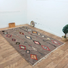 Handmade Moroccan Berber Wool Rug | 6x10 Ft Geometric Bedroom & Living Room Carpet