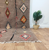 Handmade Moroccan Berber Wool Rug | 6x10 Ft Geometric Bedroom & Living Room Carpet