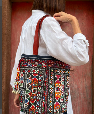 Handmade Embroidered Tote Bag – Bohemian Chic Style