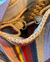 Handmade Crochet Weekend Bag | Large Travel Tote with Genuine Leather Straps