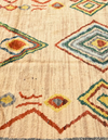 Luxury Handmade Moroccan Wool Rug | Geometric Beige Area Carpet