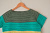 Vintage 1990s Crochet Crop Top | Handmade Striped Knit T-Shirt | Retro Summer Shirt